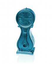 XXL Vintage Clock Candle - Blue Metallic